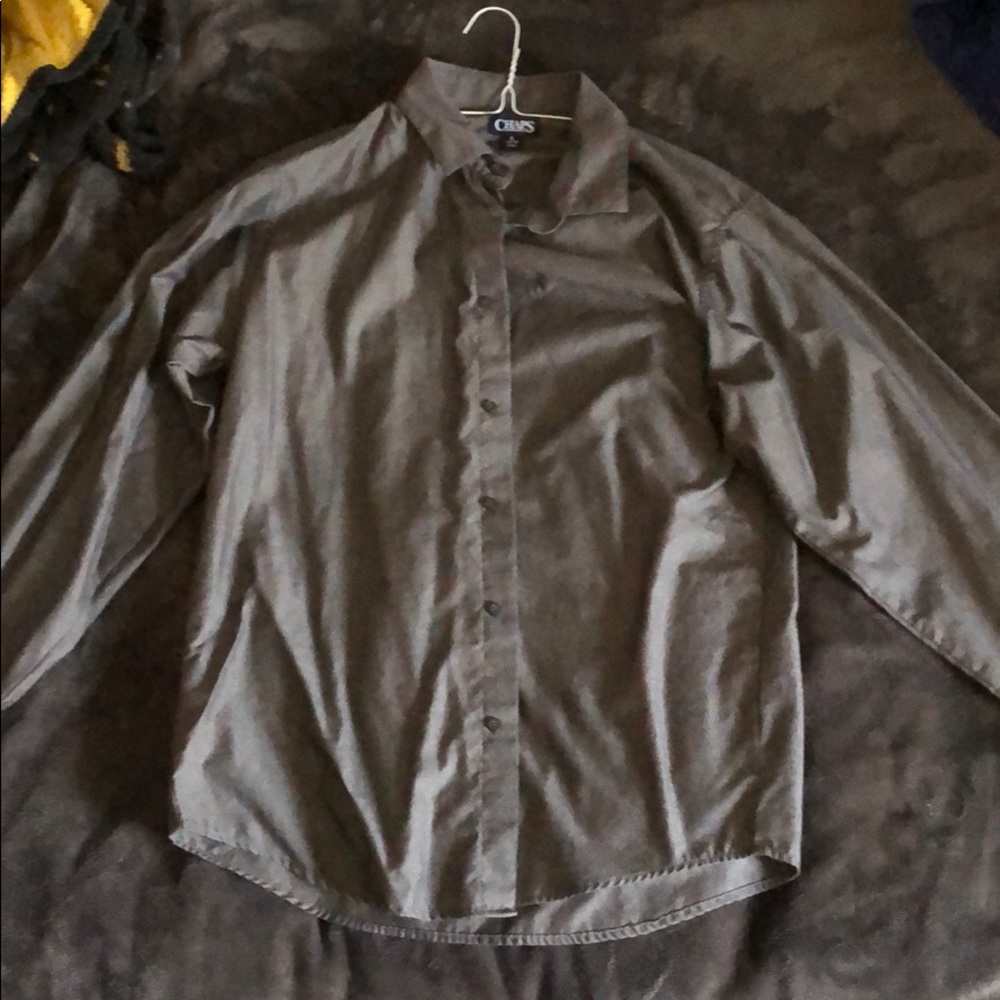 Charcoal Chaps Button Down Shirt